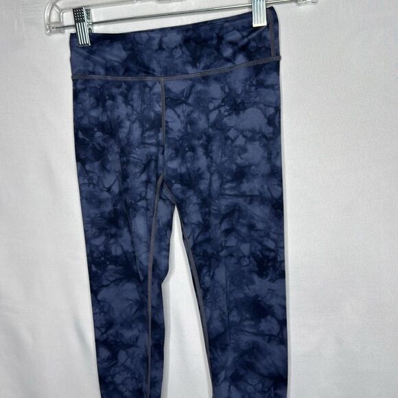 Athleta Girl Navy Blue Tye Dye Leggings. Size M 8/10. - Picture 2 of 8